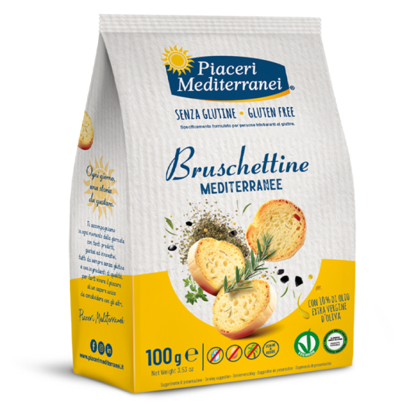 Bruschettine Piaceri Mediterranei sans gluten